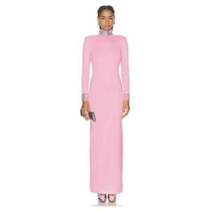 RETROFÉTE Monroe Embellished Knit Dress In Peony Pink